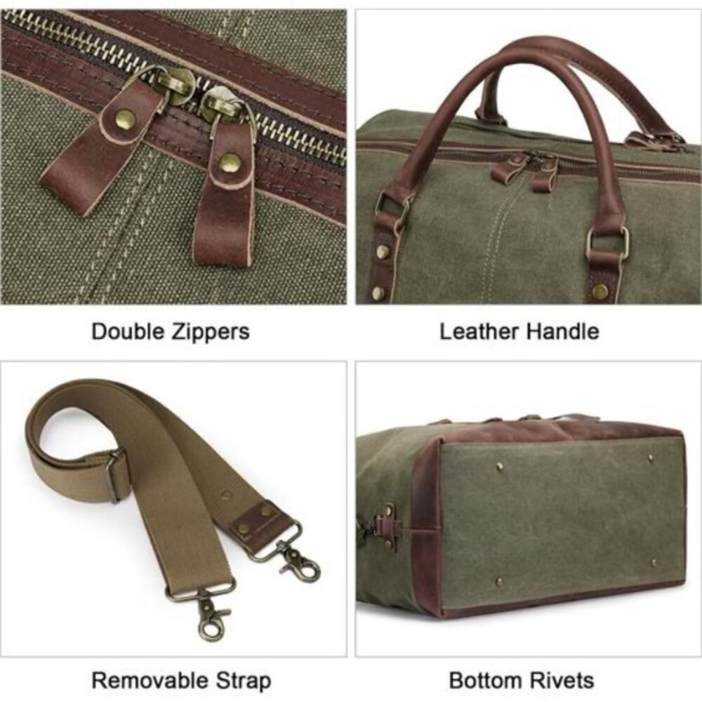 Canvas Duffel Bag for Men - Picture 6 of 7
